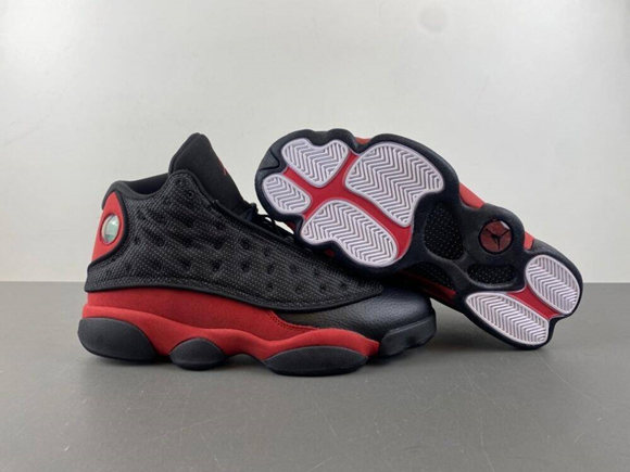 Men's Black/Red Running Weapon Air Jordan 13 Shoes 069